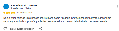 Depoimento real do Google — paciente 2