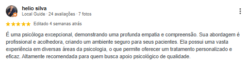 Depoimento real do Google — paciente 3