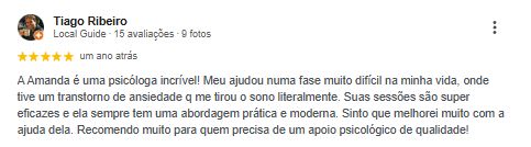 Depoimento real do Google — paciente 5